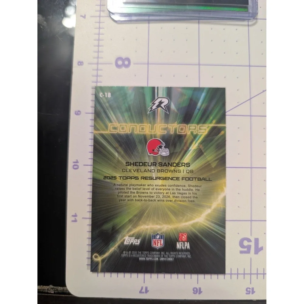 2025 Topps Resurgence Shedeur Sanders Conductors RC 06/99 Cleveland Browns C-18